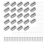 Katnetoly 24PZ 3/4 X 1 Pollice Supporti per Cartelli per Supporti Da Parete Supporti per Montaggio Hardware Pubblicità Vetro Acrilico Supporto per Unghie Acciaio Inossidabile