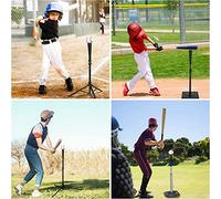 Katnetoly 25 Pollice-39.5 Pollice Baseball Softball Tee da Battuta per Colpire nel Altezza Regolabile Allenamento Allenamento Tee Ball Stand