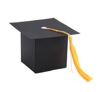 Katnetoly 25PZ DIY Carta La Laurea Berretto A Forma di Regalo Scatola Cioccolato Scatola per La Laurea Festa Favore Laurea Breve Nozze Caramella Scatola Regalo Nero