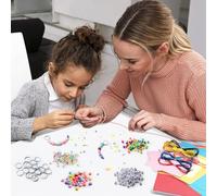 Katnetoly 286 Pezzi DIY per Realizzare Kit Artigianali, Perline per La Creazione di Gioielli, Forniture con Perline Trasparenti con Alfabeto Colorato