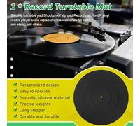 Katnetoly 295mm Tappetino in Silicone per Giradischi Antivibrazioni Tappetino Antisdrucciolo per Giradischi Vinile LP Accessorio di Ricambio per Lettore Audio B