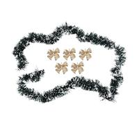 Katnetoly 2M Decorazione della Vigilia di Natale Bar Top Nastro Ghirlanda Albero di Natale Ornamenti da Cucina Decorazione per Feste Prop-