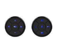 Katnetoly 2PCS Chiave di Controllo del Volante 'Auto Pulsante di Controllo Remoto Wireless Intelligente Parte Accessoria per Il Controllo dello Sterzo del Dvd di Navigazione per Auto