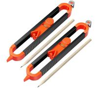 Katnetoly 2Pcs Strumento Preciso per il Rilevamento Dei Contorni con Matite e Misurazione Degli Angoli A Blocco