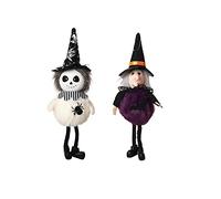 Katnetoly 2PZ Decorazione di Halloween Appeso Ciondolo Pipistrello Strega per Casa Stregata Bar Party Cortile Anteriore Decorazioni da Giardino Fiestas