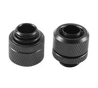 Katnetoly 2pz Raccordi per Il Raffreddamento Ad Acqua G1 / 4 Pagoda per Filettatura Esterna per Connettore del di Raffreddamento del Computer Soft Tube 9.5X12.7Mm Nero