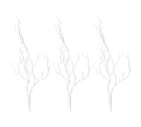 Katnetoly 3 Decorazioni Artificiali Bianche del Ramo di Albero della Filiale 'Albero di Pianta Asciutta di X