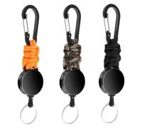 Katnetoly 3 Pacchi Retrattile Cordino Retrattile Resistente Porta Badge Clip Retrattile Retrattile Facile Installazione