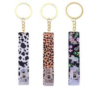 Katnetoly 3 Pezzi Clip per Carte Bancarie Carte Contatto ATM In Acrilico con Estrattore per Carte per Ragazze con Unghie Lunghe