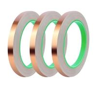 Katnetoly 3 Pezzi di Nastro In di Rame, (1/2 Pollice X 66 Piedi) Nastro In Rame con Conduttivo Biadesivo per Chitarra e Schermatura,