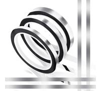 Katnetoly 3 Pezzi di Nastro Washi In, Nastro Adesivo, Nastro Adesivo con Specchio Metallico per Decorazioni Murali, Nastri per Grafica Artistica e