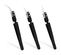 Katnetoly 3 Pezzi di Pinzette di Precisione In Ceramica Invertite, Set di Pinzette con Punte Dritte e Curve, Pinzette In Acciaio Inossidabile