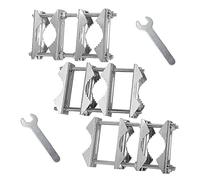 Katnetoly 3 Pezzi Morsetto per Albero un Doppia Antenna un Ganascia un V da 5,5 Pollici, Supporto per Staffa per Kit di Montaggio da un per Impieghi Gravosi Antiruggine