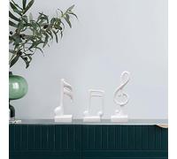 Katnetoly 3 Pezzi Regali Figurine Musicali Statue Moderne Sculture Tavolo Centrotavola Arti Domestiche, Bianco