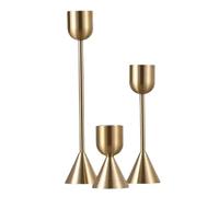 Katnetoly 3 Pezzi/Set Portacandele In Metallo In Stile Cinese Semplice Decorazione per Matrimonio Bar Soggiorno Casa