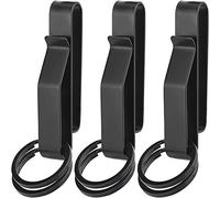 Katnetoly 3 Set di da Cintura, Clip per Chiavi da Cintura, con Passante per Cintura Invisibile nel Acciaio Inossidabile con