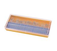 Katnetoly 30 Pcs Bur Diamante Rettifica Testa Set Ricoperto Carving Burrs Utensile Rotante Bit Grit 120 Gambo 3Mm 1/8 Pollici per Utensili Accessori