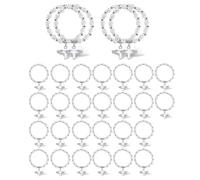 Katnetoly 30 Pezzi Braccialetti Rosario con Braccialetti con Perline per Battesimo in Acrilico per per Battesimo, Comunioni, Matrimoni, Feste