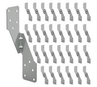 Katnetoly 30 Pezzi di Fascette Resistenti H2.5A, Fascette per Uragani Resistenti In Acciaio Zincato A CALDO, Cinghie per Uragani, Tralicci/Fascette per Travi, Facile Installazione