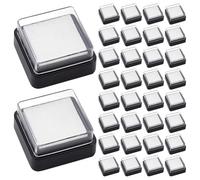 Katnetoly 30 Pezzi Tampone Inchiostro Vuoto Inchiostro, Mini Spugna per Impronte Digitali, Tampone per Timbri A Inchiostro, In Schiuma Nera, Ad Asciugatura Rapida, Non Inchiostrato.