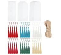 Katnetoly 30 Segnalibri Trasparenti con Ciondolo Segnalibro Colorato per Etichette Regalo Fai da Te