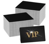 Katnetoly 300 Pezzi di Incisione In Metallo, Fogli di Alluminio Multiuso, Biglietti da Visita DIY In Alluminio Nero