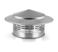 Katnetoly 304 Tappo del Camino In Acciaio Inossidabile, Coperchio del Camino Rotondo con Schermo per Topper per Tubo per Guasta di Cannoni per Camino Esterno