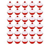 Katnetoly 30PZ Fishing Bobbers 1 Pollice, Push Button Fishing Floats Rosso e Bianca, Fishing Float e Bobbers