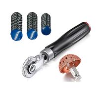 Katnetoly 32 Pezzi Kit Attrezzi per Toppe per Riparazione Pneumatici, Rullo per Toppe per Pneumatici con Ruota Tamponi per Pneumatici e Toppe per Riparazione Pneumatici per Autocarri 55 Mm