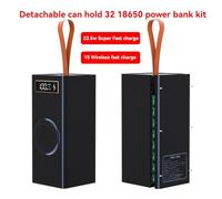 Katnetoly 32x18650 per Batteria per Banca di Alimentazione in Plastica per Caricabatterie più Rapidi per Batterie 18650 Design Staccabile C