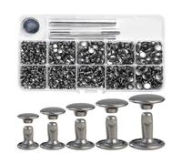 Katnetoly 340 Set Kit Rivetti in Pelle Rivetti Rivetti in Pelle Doppio Tessuto per Abbigliamento per Riparare Vestiti Scarpe Cinture Durevoli Facili da Usare C