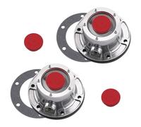 Katnetoly 343-4024 Coprimozzo In Alluminio per Stemco, Coprimozzo In Alluminio per Asse del Rimorchio con 4 Tappi e Guarnizioni In Gomma Extra (Confezione da 2)