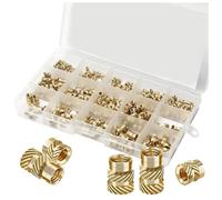 Katnetoly 362 Pezzi di Inserti per, Inserti Filettati M2/M3//M5/M6, Strumento per Inserti Termofissati, Dado per Inserimento Termico Zigrinato con Filettatura Femmina Durevole