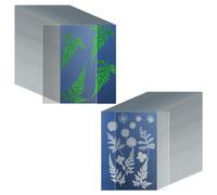 Katnetoly 38 Fogli di Carta Cianotipica A4 Kit di Carta per Stampa Solare con 2 Fogli Acrilici Trasparenti di Carta da Disegno Solare Ad Alta Sensibilità