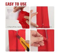 Katnetoly 4 Confezioni di Zipper Anti Polvere Riutilizzabili per Barriere Antipolvere A Resistente