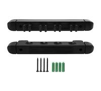 Katnetoly 4 Fori Un Parete nel Legno Duro Stecca da Biliardo Stecca da Biliardo Rack 6 Clip Supporto da Biliardo Accessori Staffa