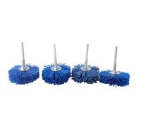 Katnetoly 4 Pezzi 80X30X6Mm Drill Abrasive Wire Nylon per Lucidatura Setole per Mobili nel Legno Finitura Mogano