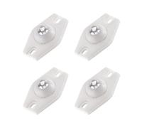 Katnetoly 4 Pezzi Autoadesivi Tipo Mute Ball Ruote Universali per Mobili Ruote In Acciaio Ruota 360° Rotazione Bianco