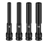 Katnetoly 4 Pezzi Chiave A Bussola per Chiave A Bussola Esagonale Lunga 8-14mm Adattatore Chiave