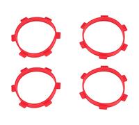 Katnetoly 4 Pezzi di Gomme per Montaggio su Pneumatici nel Gomma Diametro 85 Mm per Parti RC 1/8 1/10 Accessori per Autocarri Un Breve Corso Strumenti Rosso