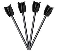 Katnetoly 4 pezzi di miscelazione epossidica bastone per miscelare per mastice per pittura cementizia attacco per miscelatore con mandrino per pittura ad olio (nero)