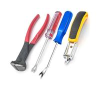 Katnetoly 4 Pezzi di Set di Strumenti per La Rimozione di Chiodi e Punti Metallici per Tappezzeria e Riparazione, per Mobili, Pavimenti, Pareti, Telai di Casse In Legno