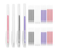 Katnetoly 4 Pezzi Pennarelli Cancellabili un Caldo per Stoffa Penne Cancellabili un Caldo con 48 Ricariche per Quilt, Cucito e Sartoria