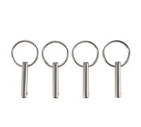 Katnetoly 4 Pezzi Perno a sgancio rapido 1/4 Pollici, Acciaio 316 Completo, Perno Superiore per Bimini, Hardware Marino, Tutte Le Parti Sono in Acciaio Inossidabile 316