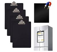 Katnetoly 4 Pezzi Portablocco Magnetici Portablocco Formato Lettera 9X12,5 Pollici Clip Standard per Frigorifero per Ufficio Aula Casa