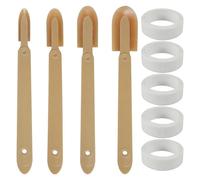 Katnetoly 4 Pezzi Strumento per Calafataggio In Gomma,Spatole per Calafataggio,Strumento per Rifinire Mastice,Strumento per Rimuovere Mastice per Piastrelle,Battiscopa per Giunti,B