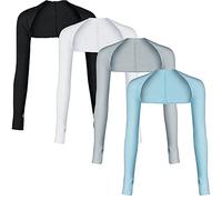 Katnetoly 4 Pezzi Summer Ladies Cooling Scialle Maniche per Braccio Protezione Solare UV con Foro per Le per Golf, Guida, Equitazione, Pesca