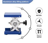 Katnetoly 4 Pollici Lega di Alluminio Laboratorio Jack Scissor Piattaforma di Sollevamento/Pieghevole Cuscinetto da Tavolo di Sollevamento Controllo Altezza Ideale per Chemical