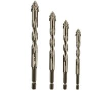 Katnetoly 4 Punte da Trapano Eccentriche A Taglienti con Denti di, Punte da Trapano Eccentriche A Testa Obliqua Ad Alta Durezza, 6 mm + 8 mm + 10 mm + 12 mm