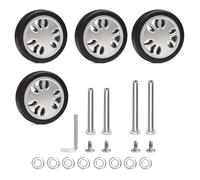 Katnetoly 4 Ruote di Ricambio per 51 mm X 18 Mm, Ruota Girevole Silenziosa, Flessibile e Liscia per La Riparazione Delle Rotelle del Carrello Portabagagli Danneggiato